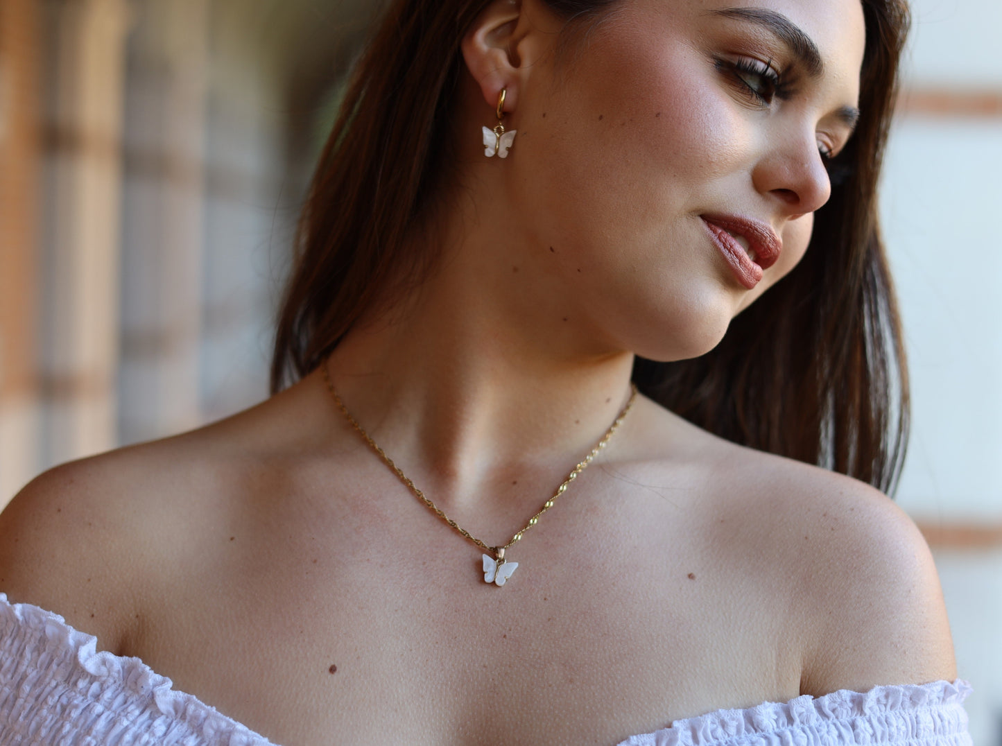 Butterfly Necklace and Earring