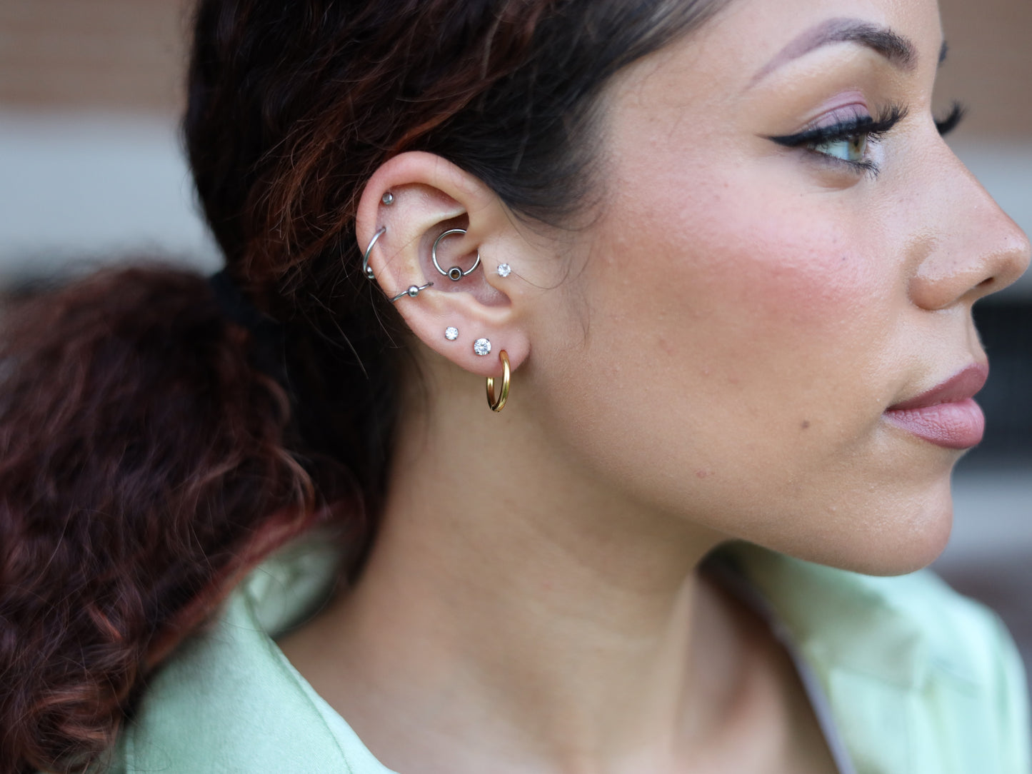 18K Gold Filled Hoops Earring