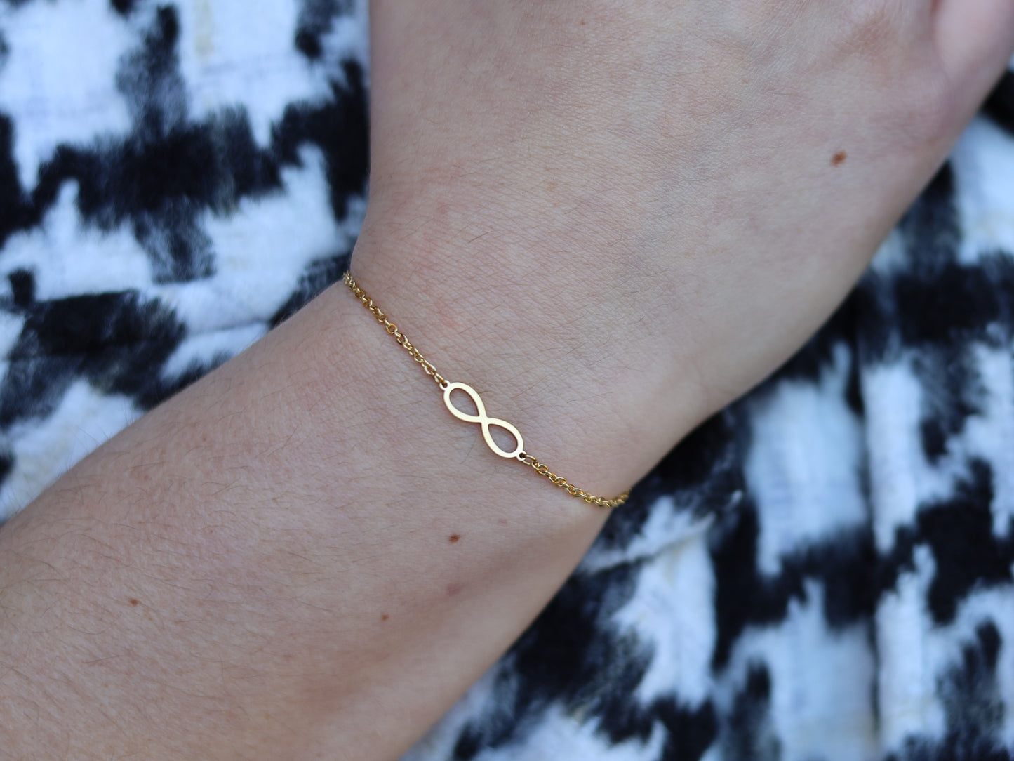 18K Gold Filled Infinity Bracelet in Adjustable Size