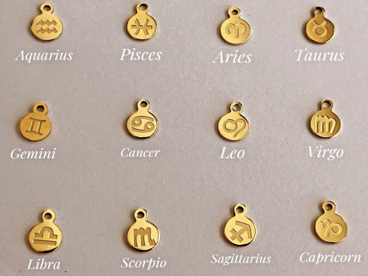 18K Gold Filled Zodiac Sign Earring