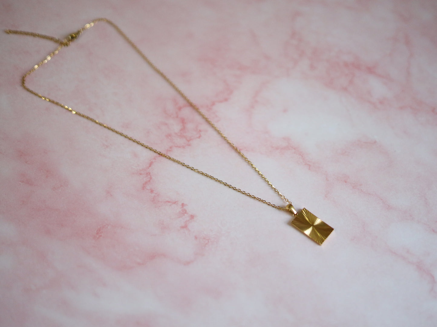18K Gold Filled Sunburst, Sunlight, Sunset Necklace