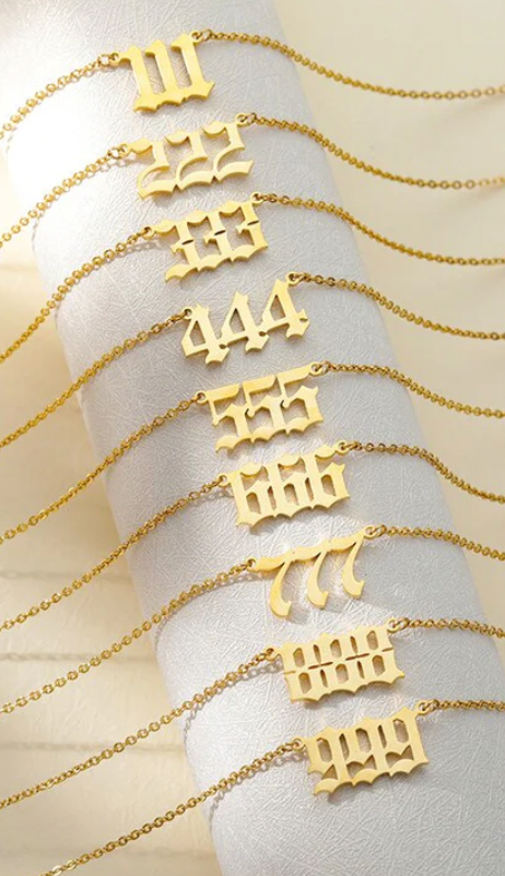 18K Gold Filled Angel Number Necklace