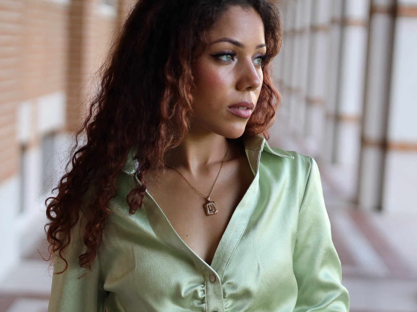 18K Gold Filled Dainty Chain Initial Necklace
