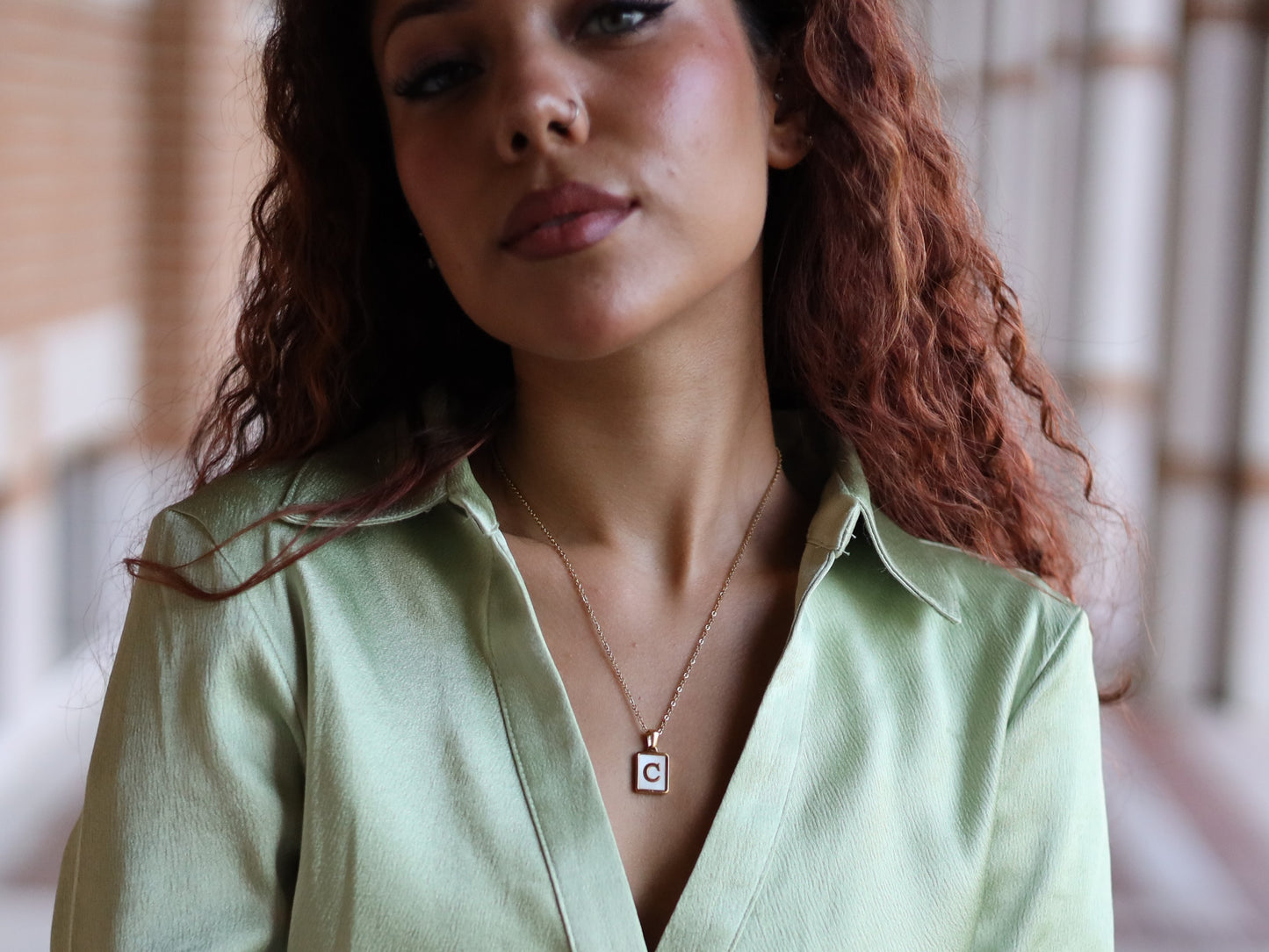 18K Gold Filled Dainty Chain Initial Necklace