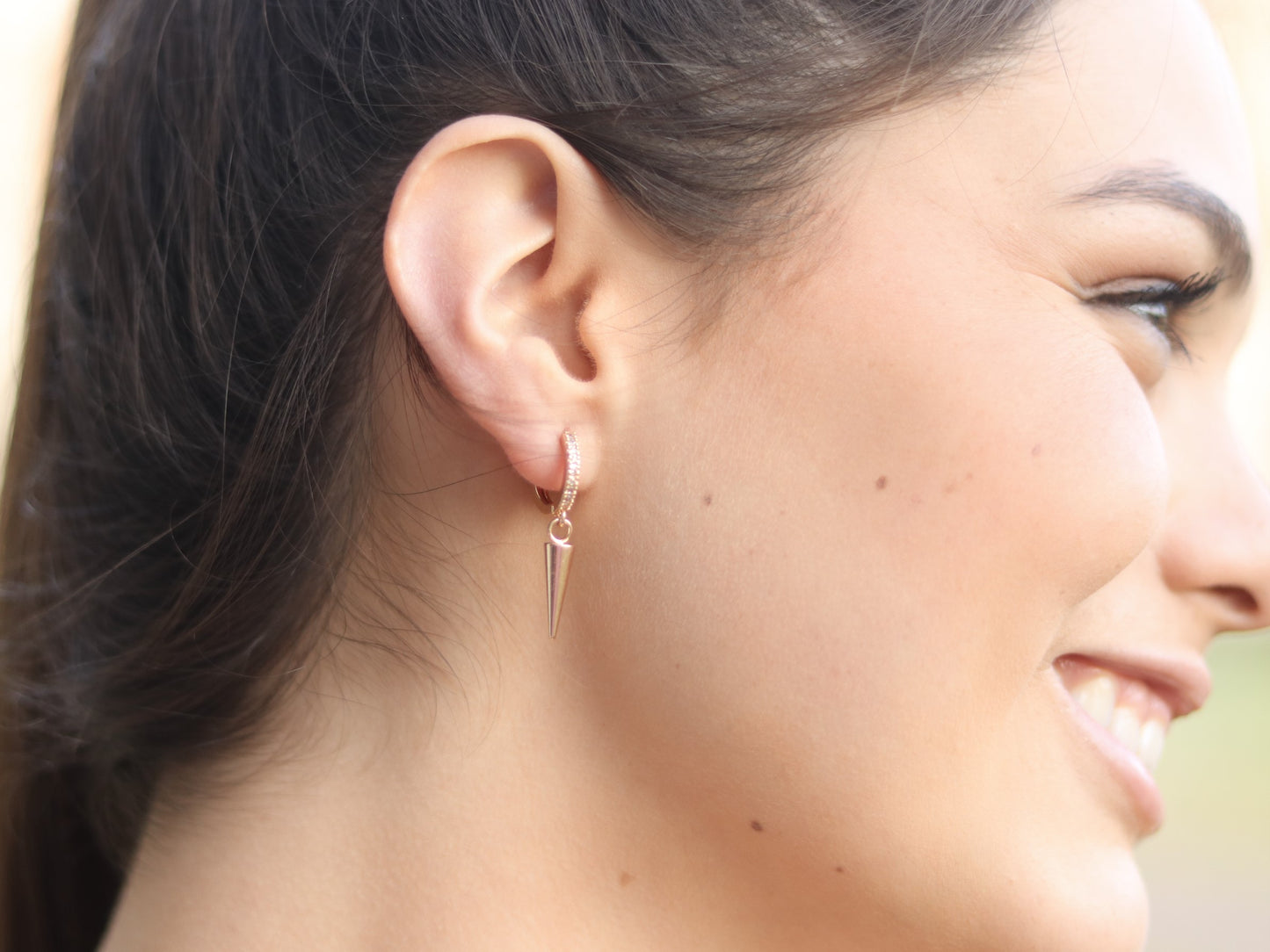 18K Gold Filled Cone Earring
