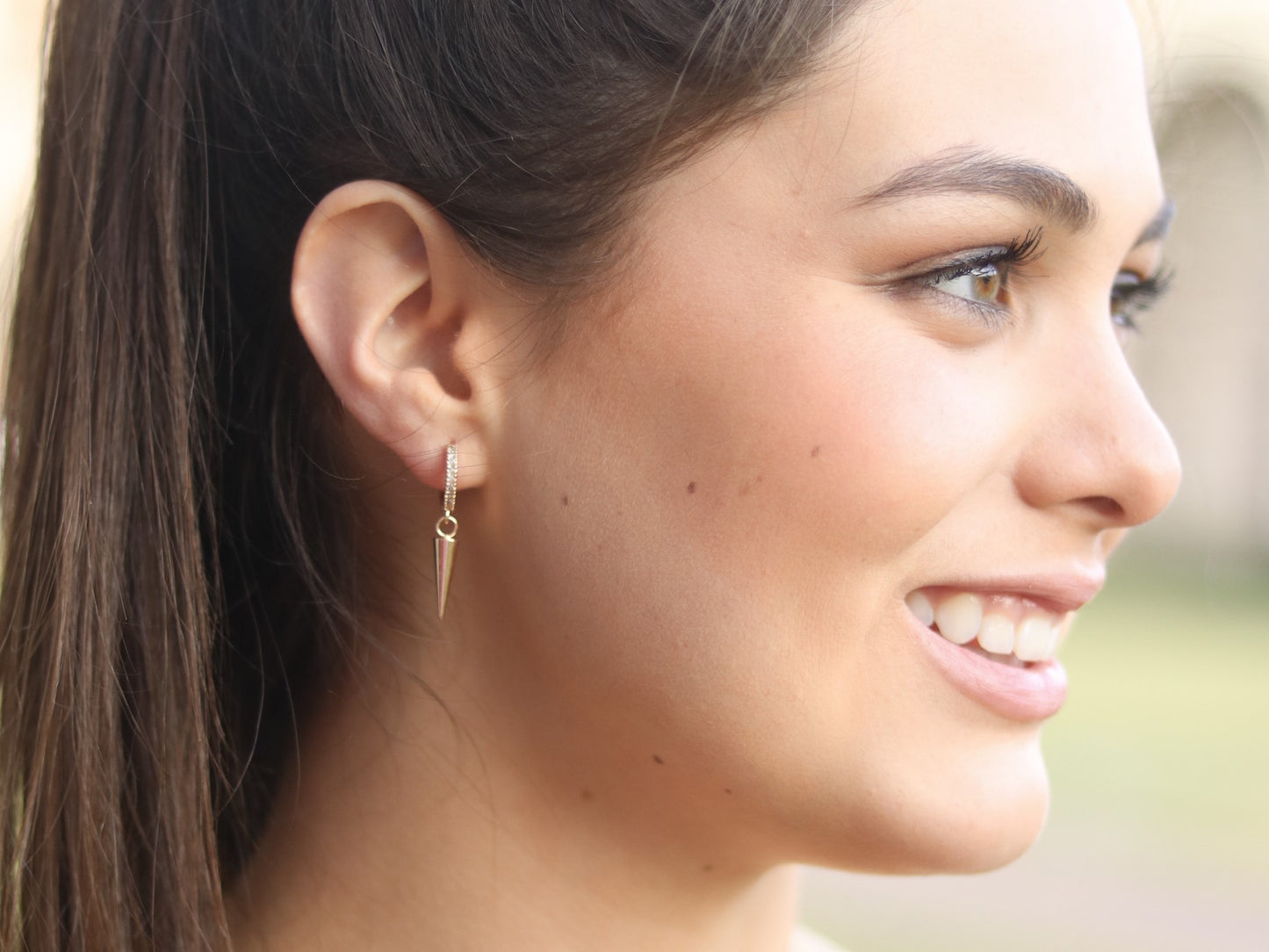 18K Gold Filled Cone Earring