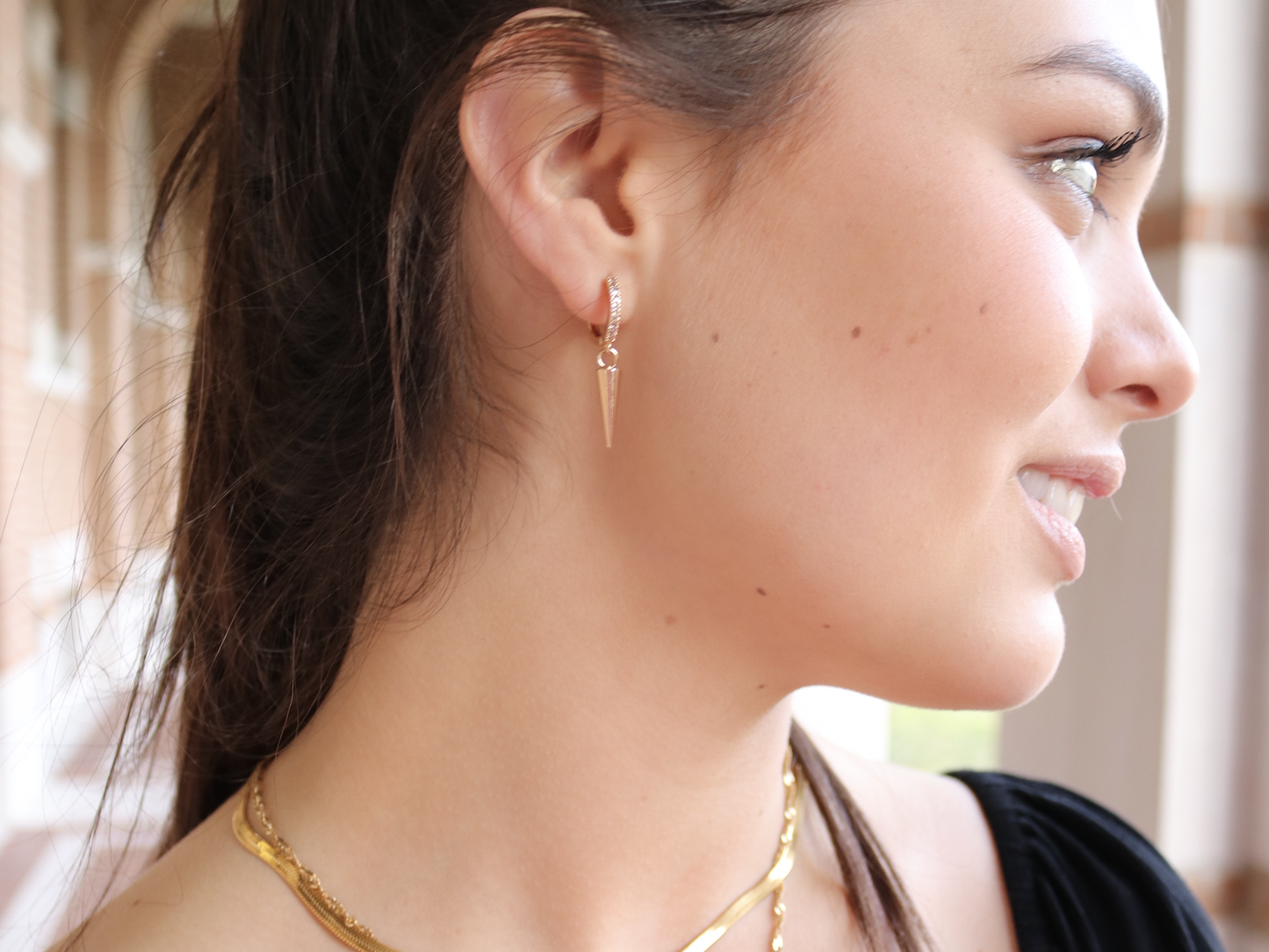 18K Gold Filled Cone Earring