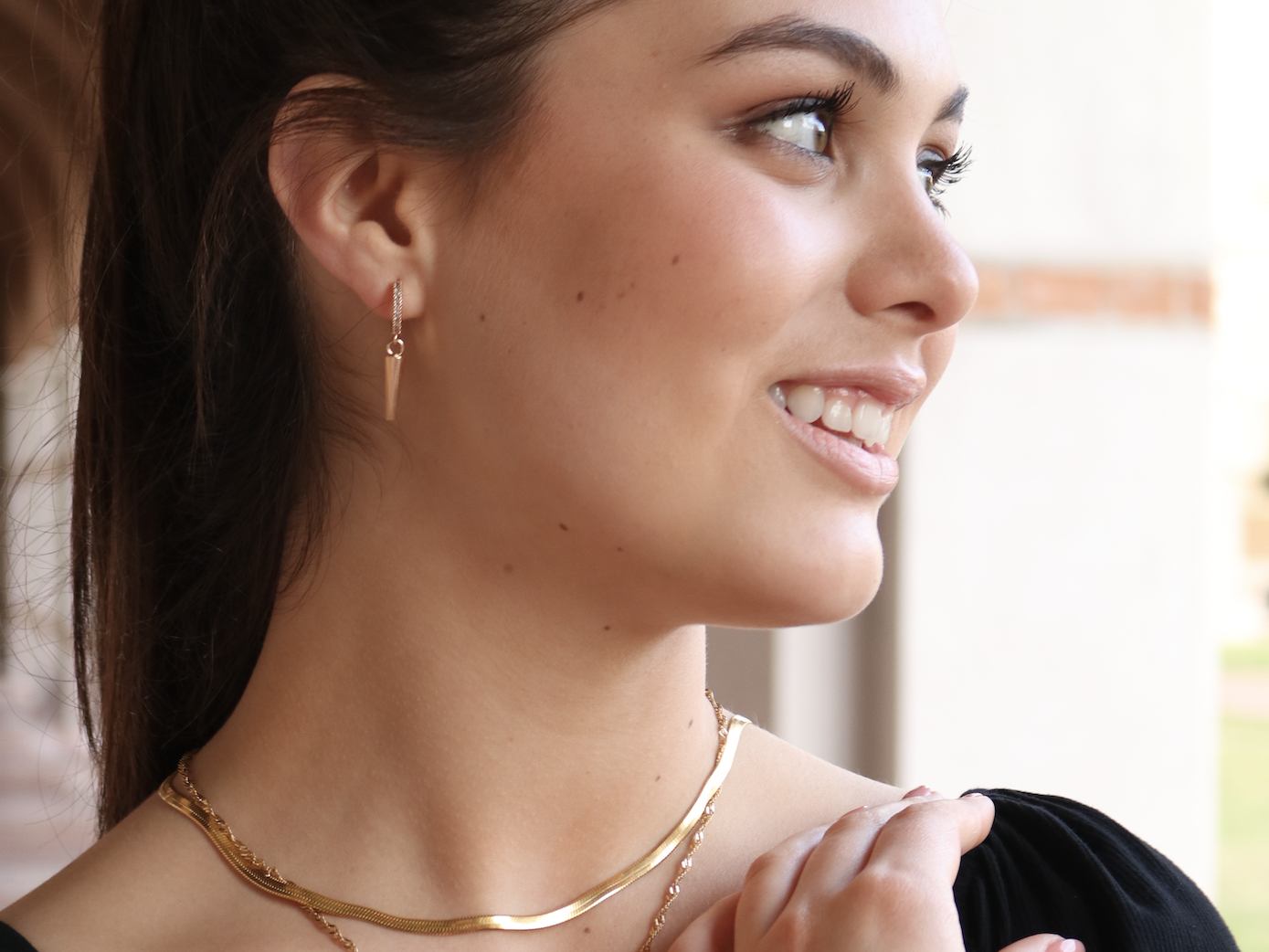 18K Gold Filled Cone Earring