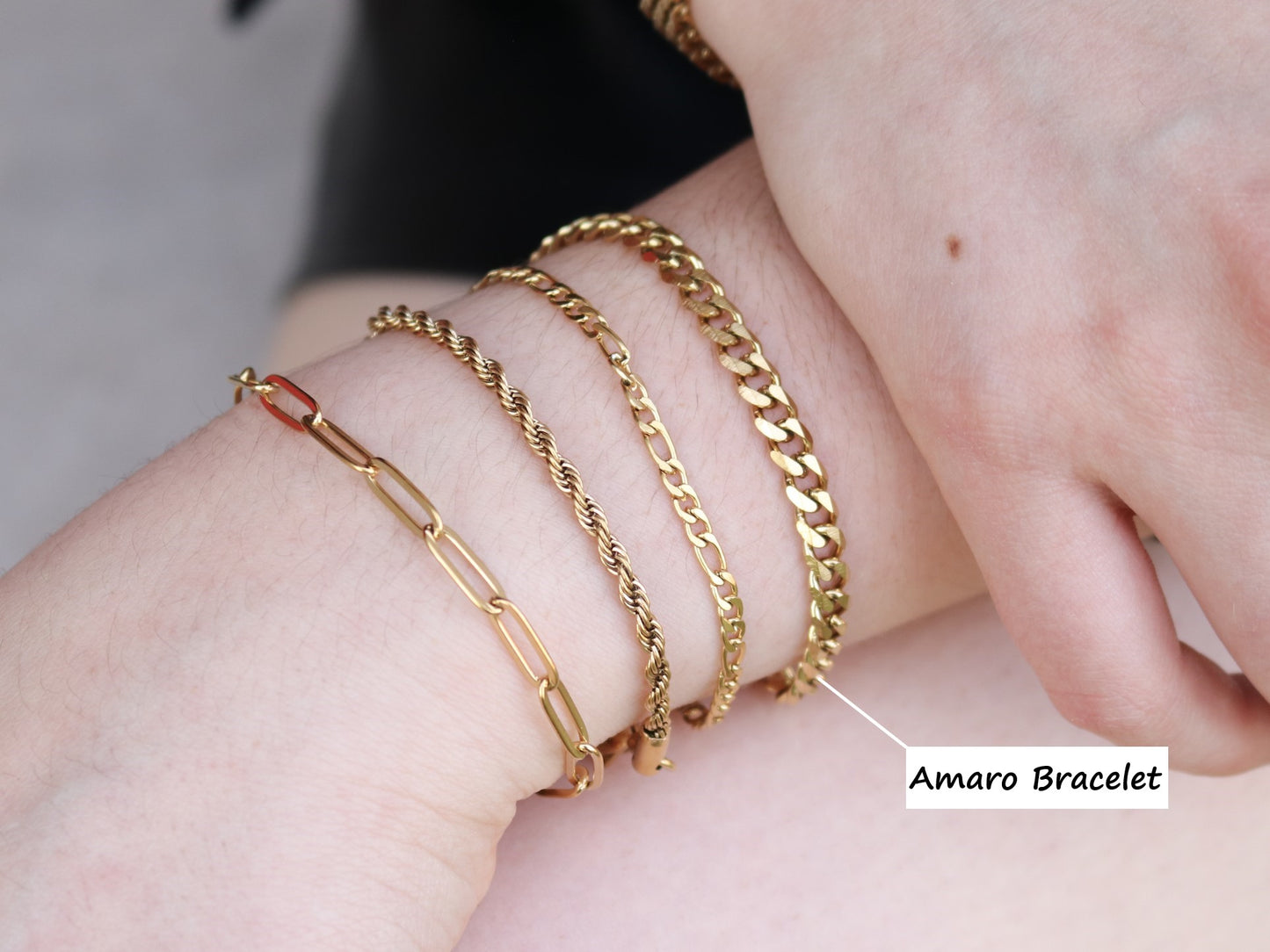 18K Gold Filled Amaro Bracelet in Adjustable Size