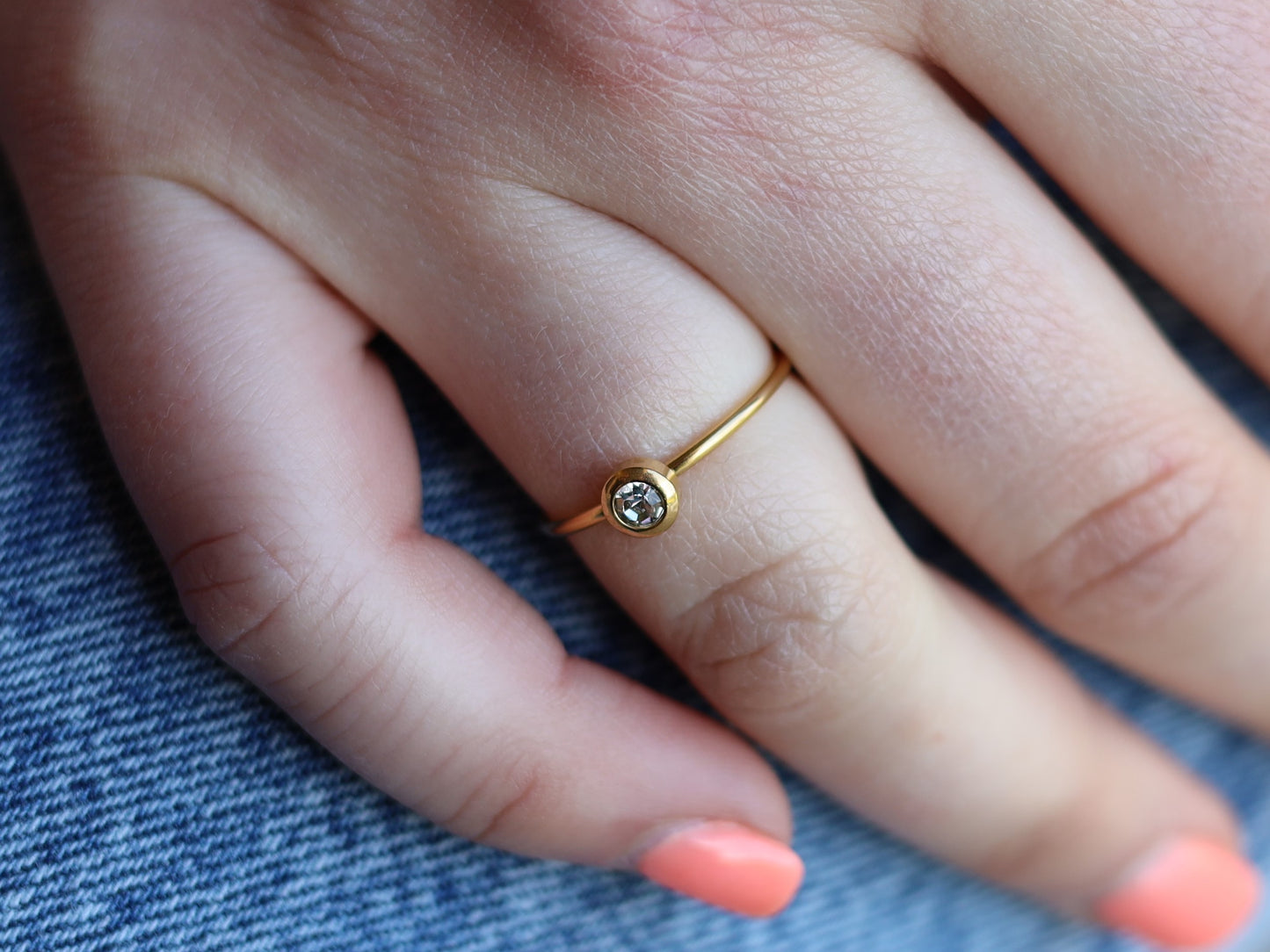 18K Gold Filled Emerald, Ruby, Sapphire, Cubic Zirconia Birthstone Ring