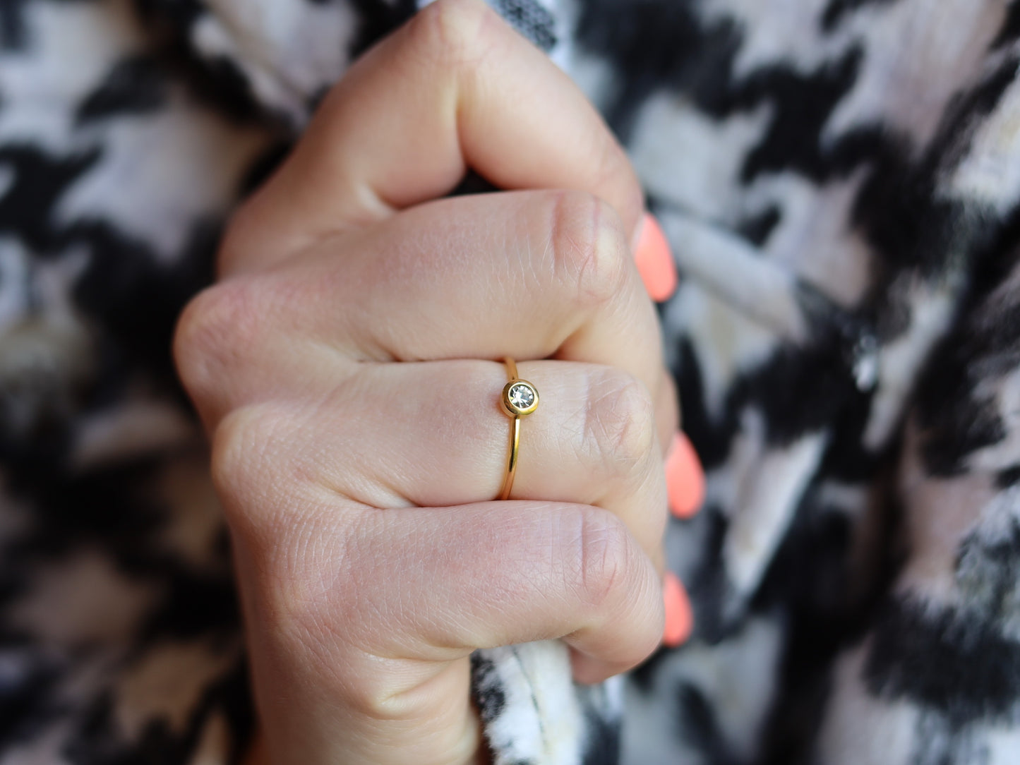 18K Gold Filled Emerald, Ruby, Sapphire, Cubic Zirconia Birthstone Ring