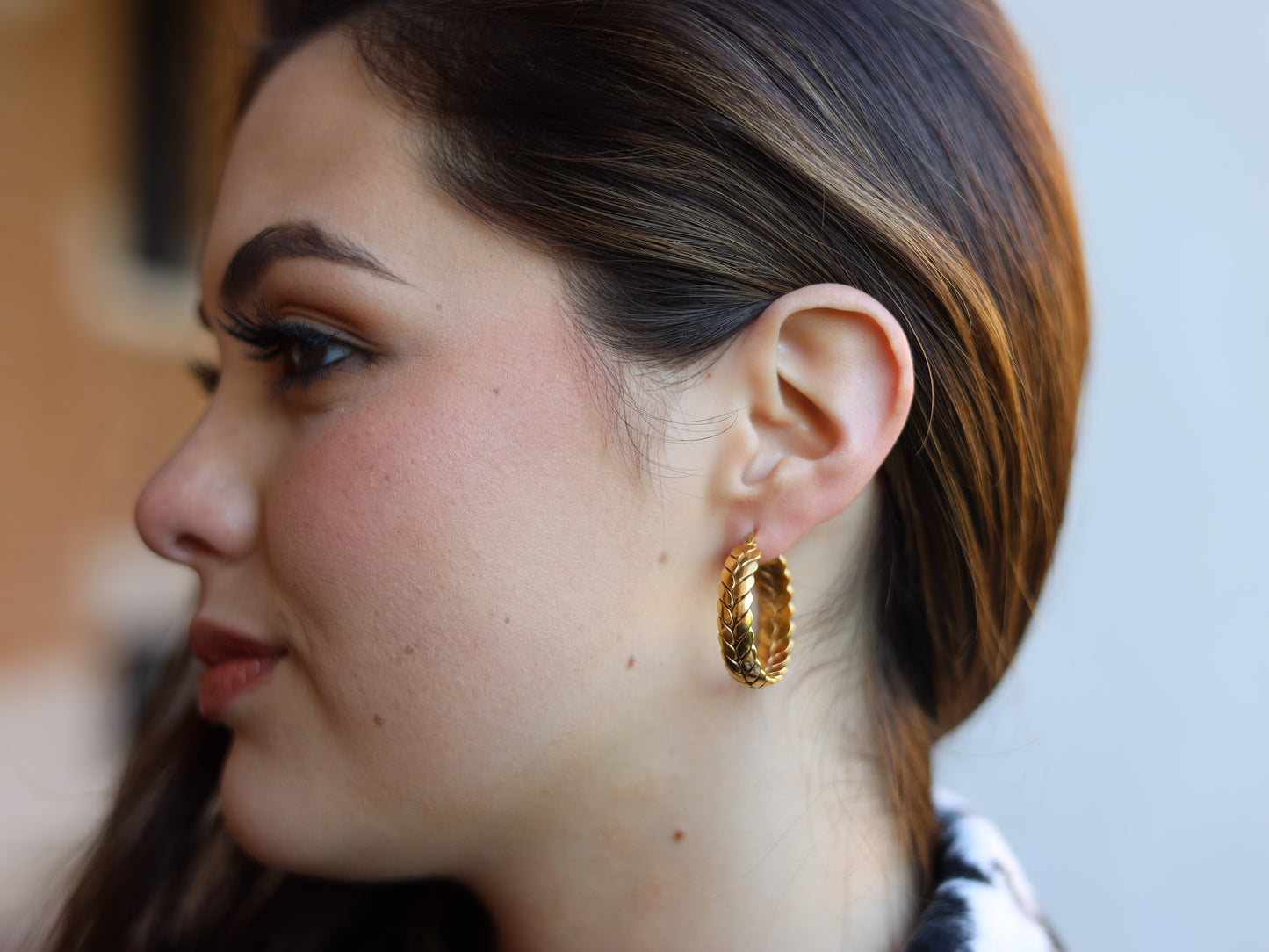 18K Gold Filled Braided Earring