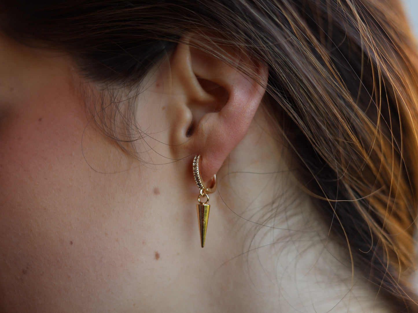 18K Gold Filled Cone Earring