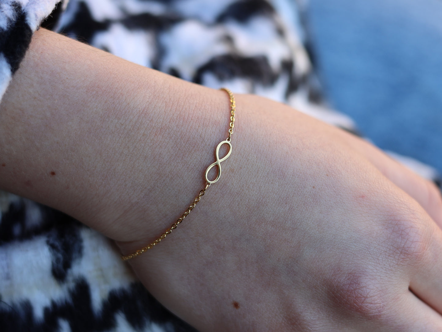 18K Gold Filled Infinity Charm Bracelet