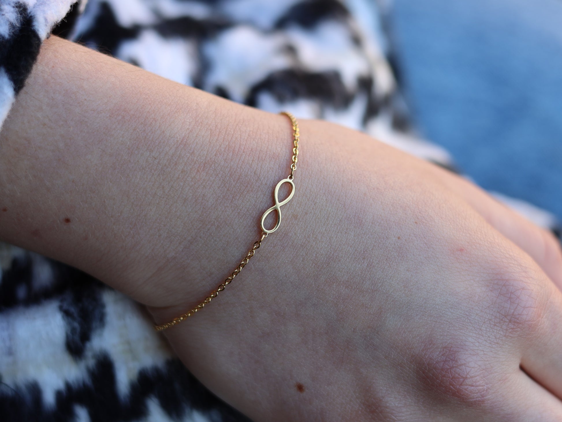18K Gold Filled Infinity Charm Bracelet