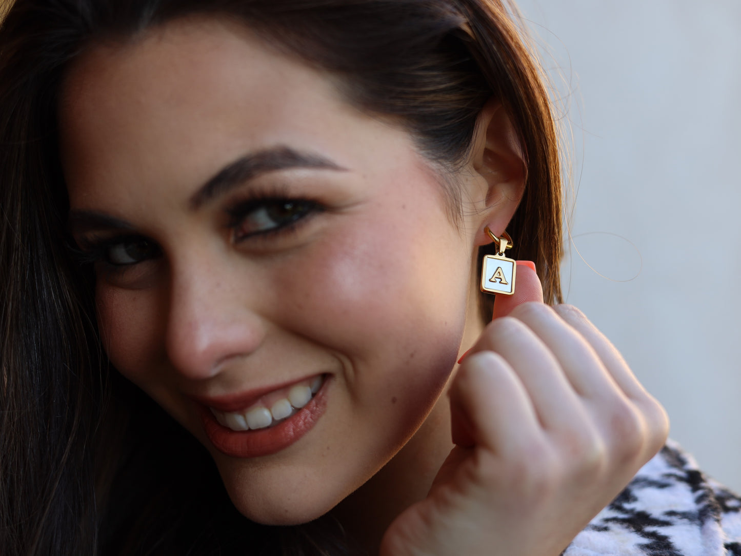 18K Gold Filled Initial Earring