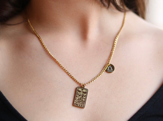 Gold Zodiac Necklace is perfect gift for birthday.