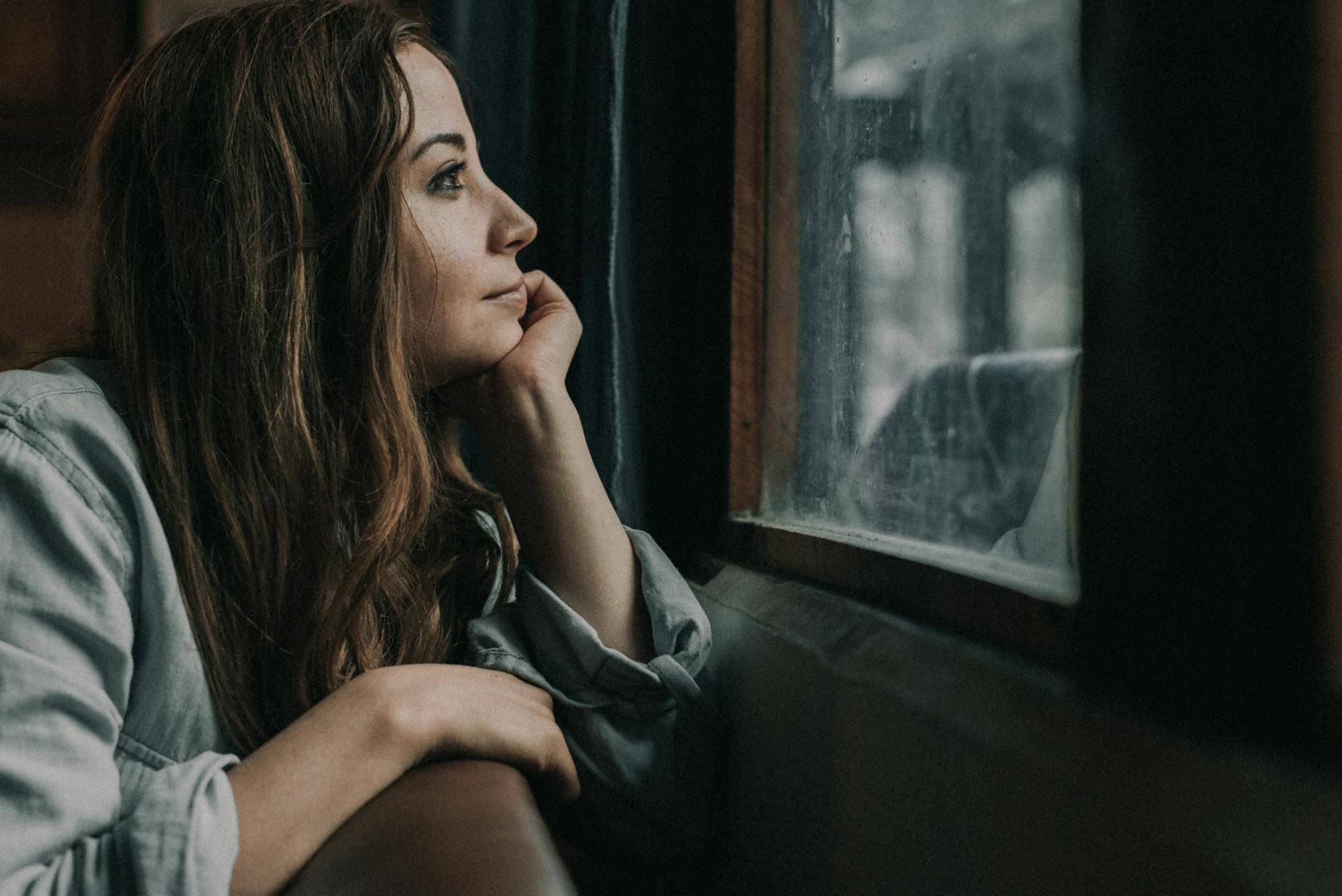 person reflecting quiet determination