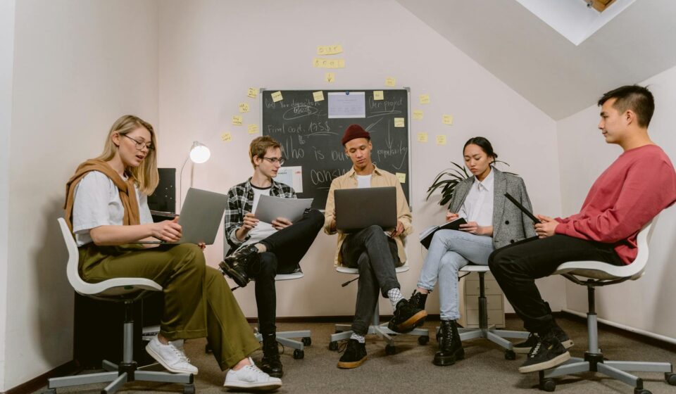 diverse team brainstorming