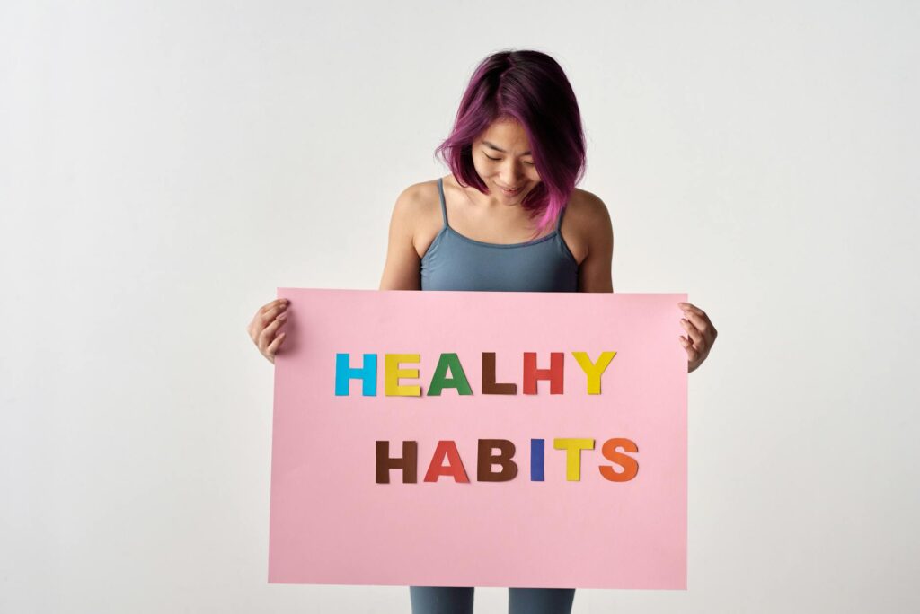 person making healthy lifestyle choices