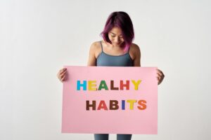 person making healthy lifestyle choices