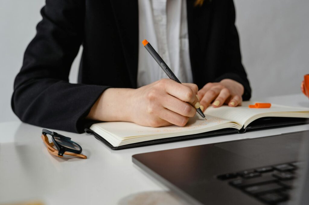 person planning career change