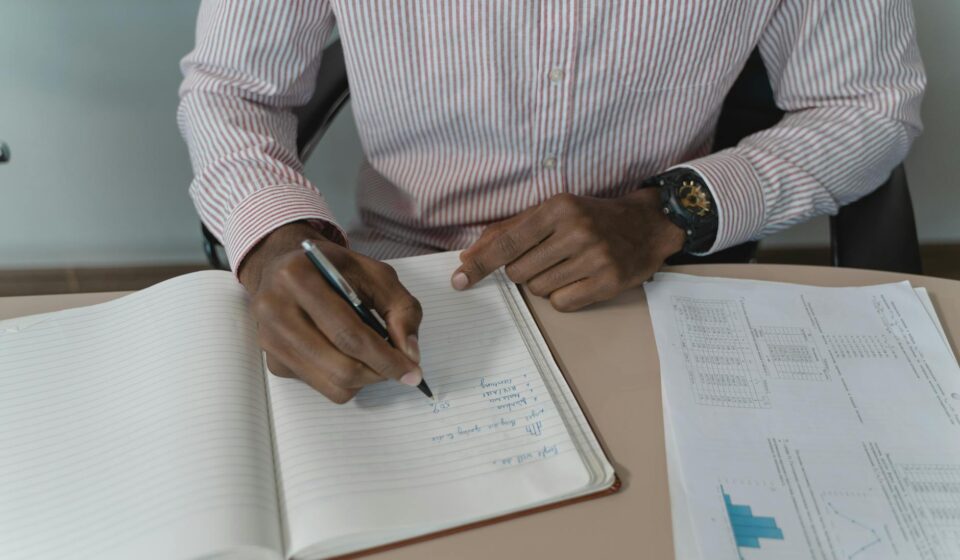 person taking career aptitude test