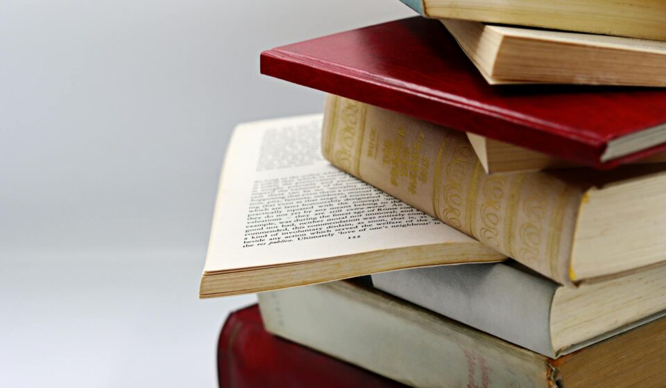 stack of leadership books