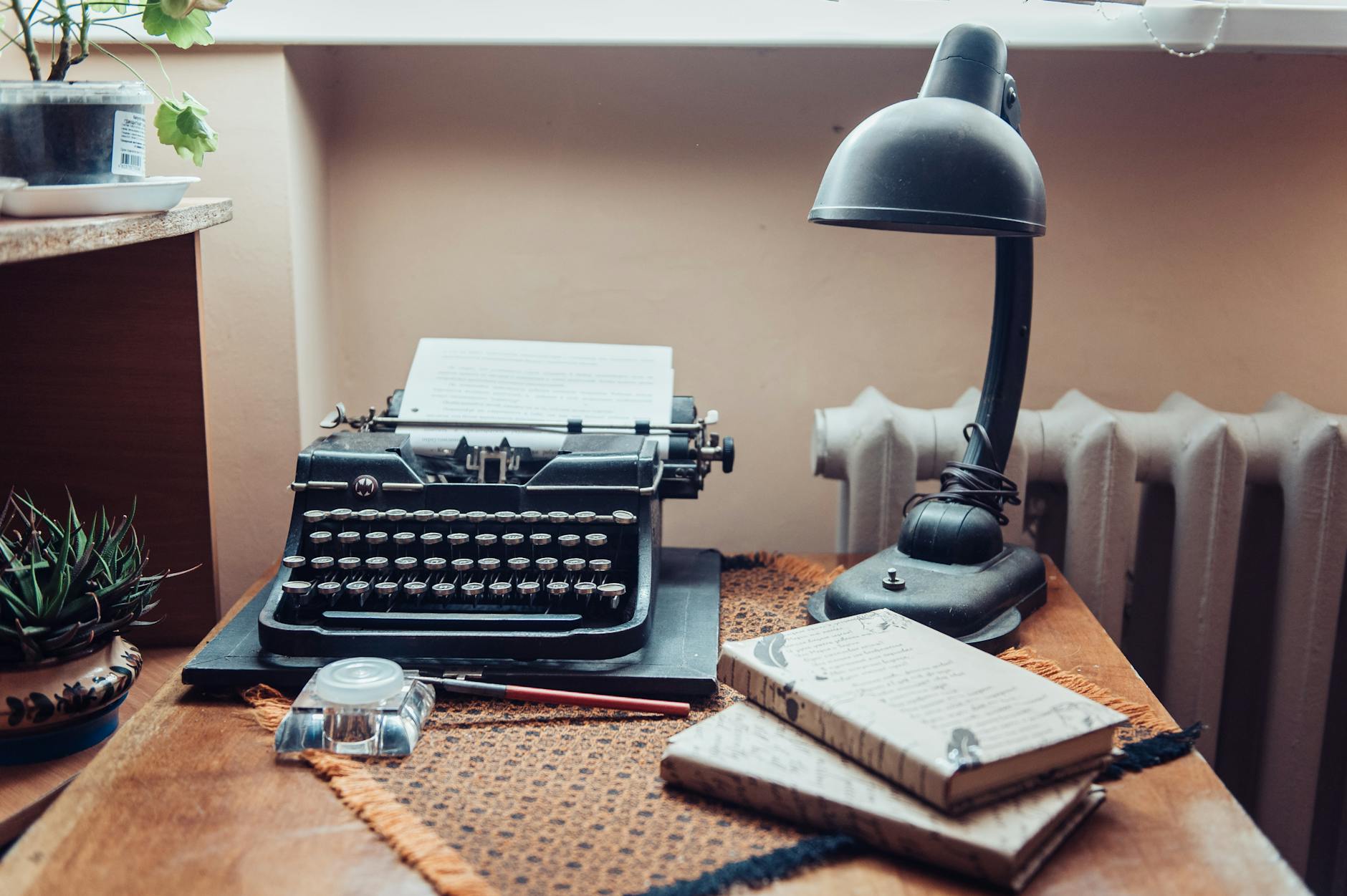 writer at desk